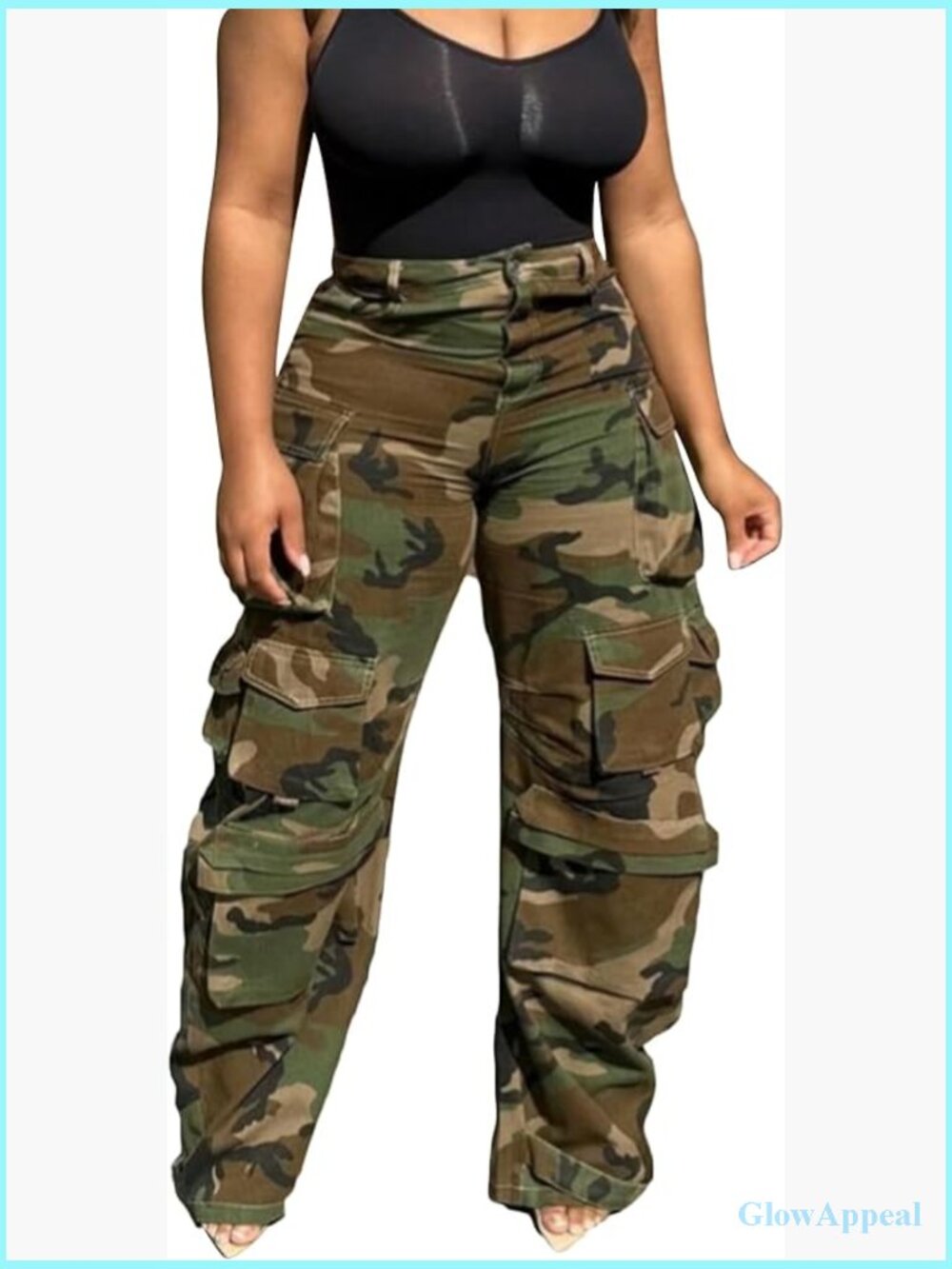 Y2K High Waist Wide Leg Cargo Jeans Multiple Pockets Streetwear
